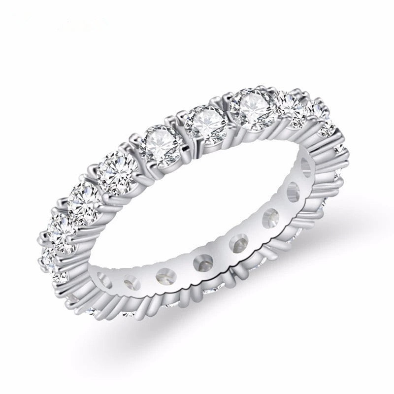 Crystal Dainty Band Ring