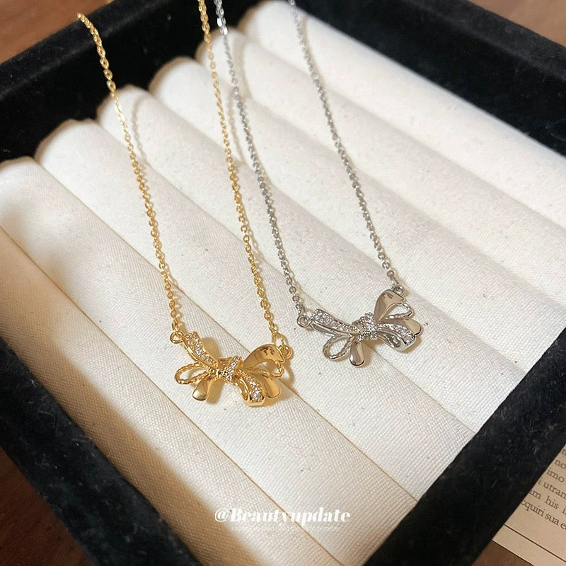 Crystal Ribbon Necklace
