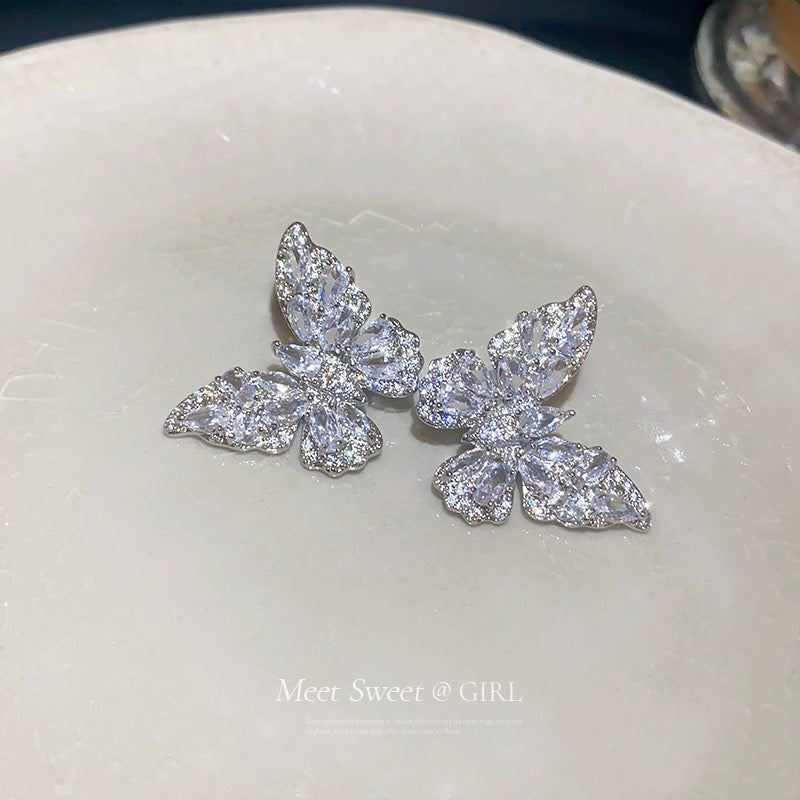 Crystal Butterfly Earrings