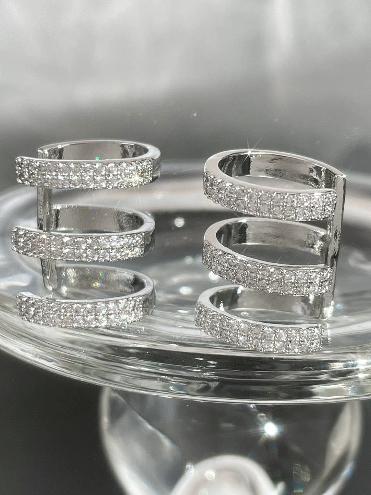 Crystal Triple Ear Cuffs