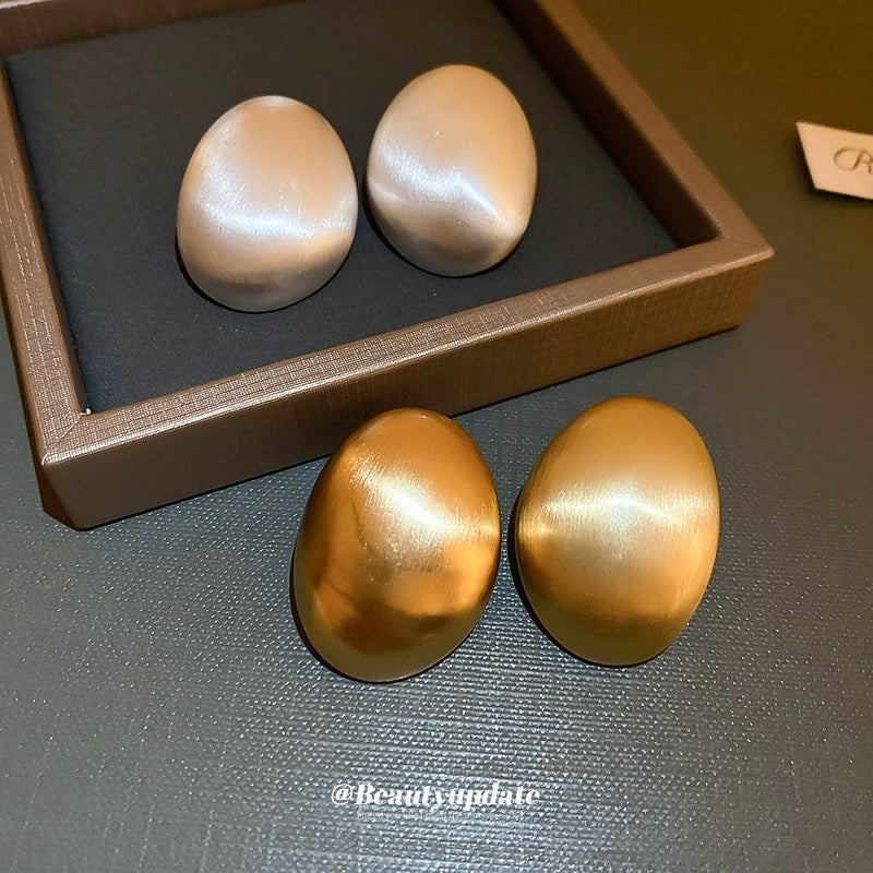 Silver Dome Earrings