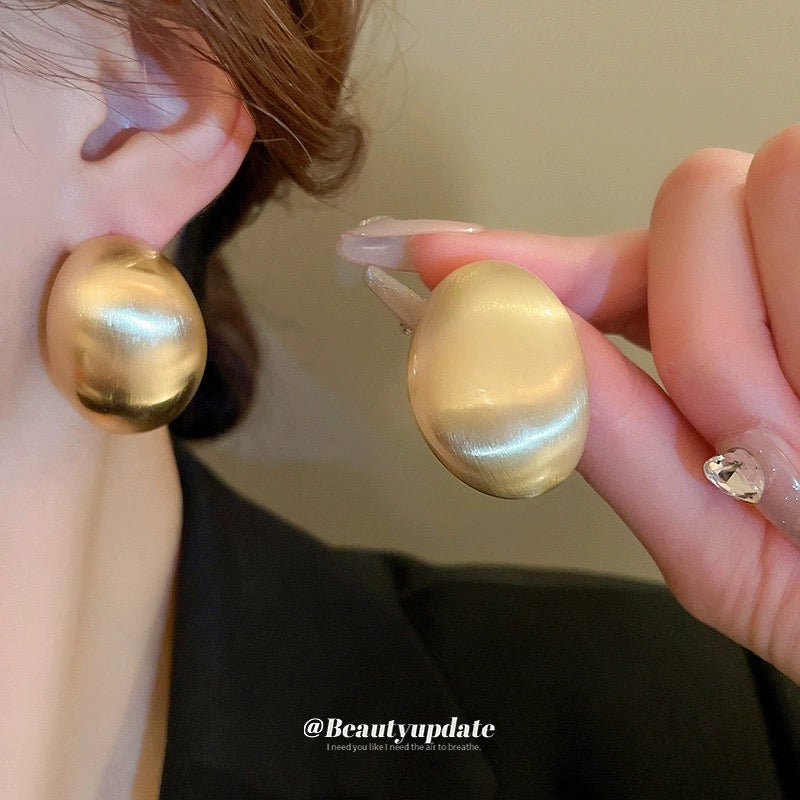 Silver Dome Earrings