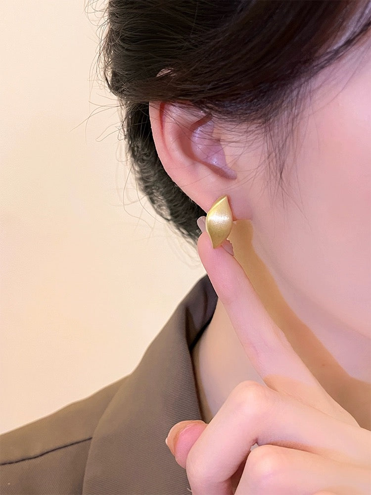 Silver Gold Foglia Earrings
