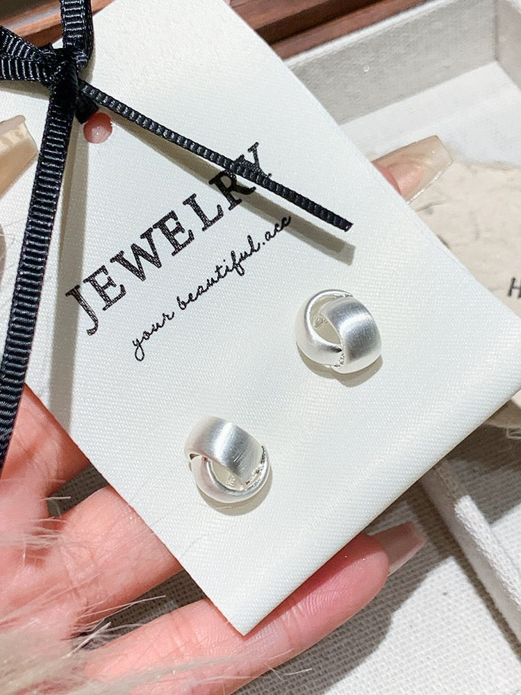 Silver Knot Earrings