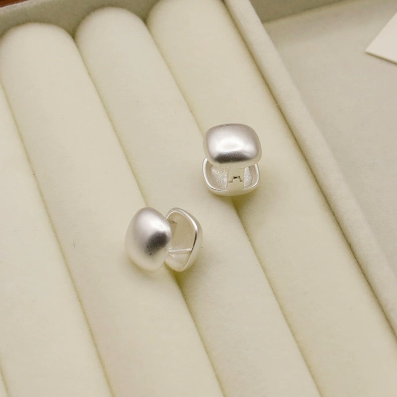 Silver Square Earrings