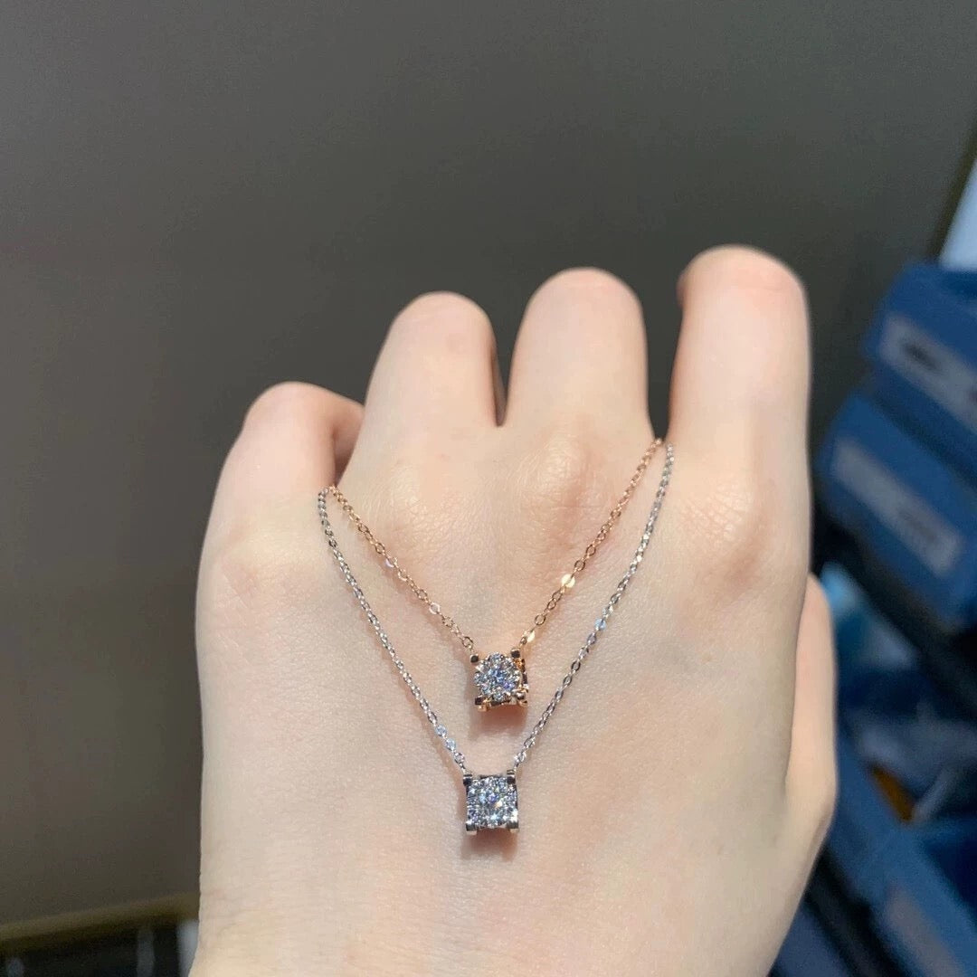 Crystal Solitaire Pendant Necklace