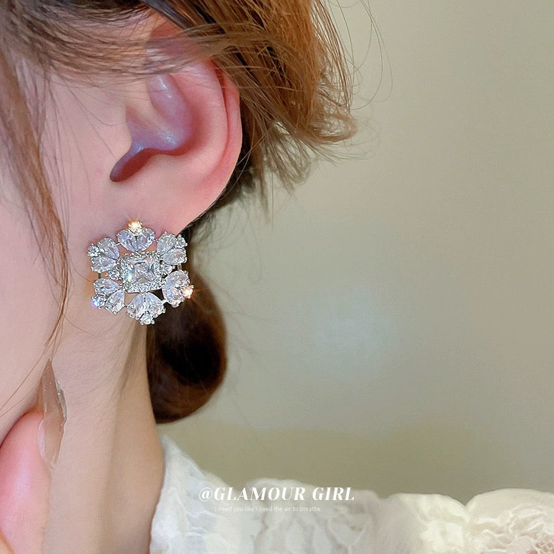 Crystal Snowflake Earrings