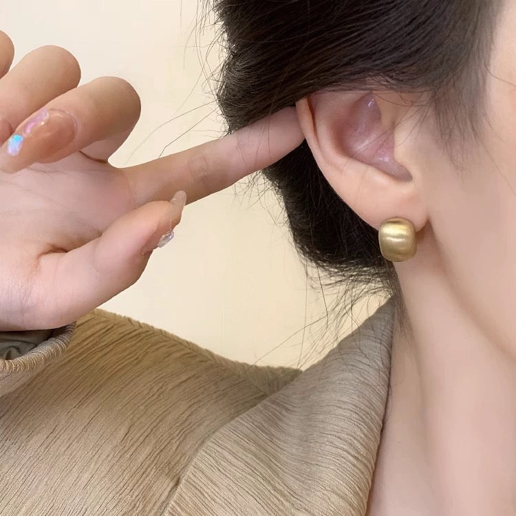 Silver Gold Stub Earrings