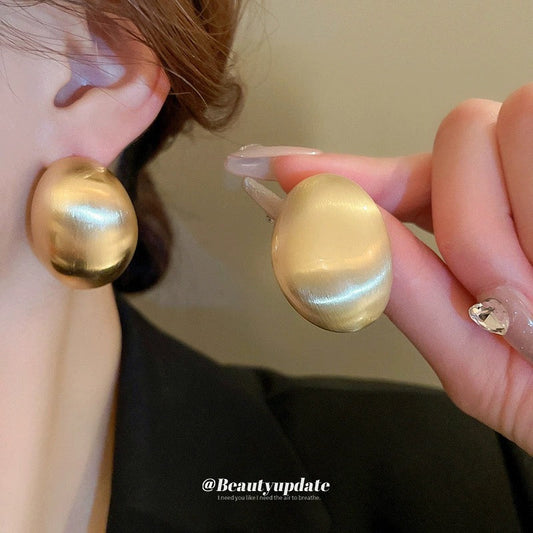 Silver Gold Dome Earrings